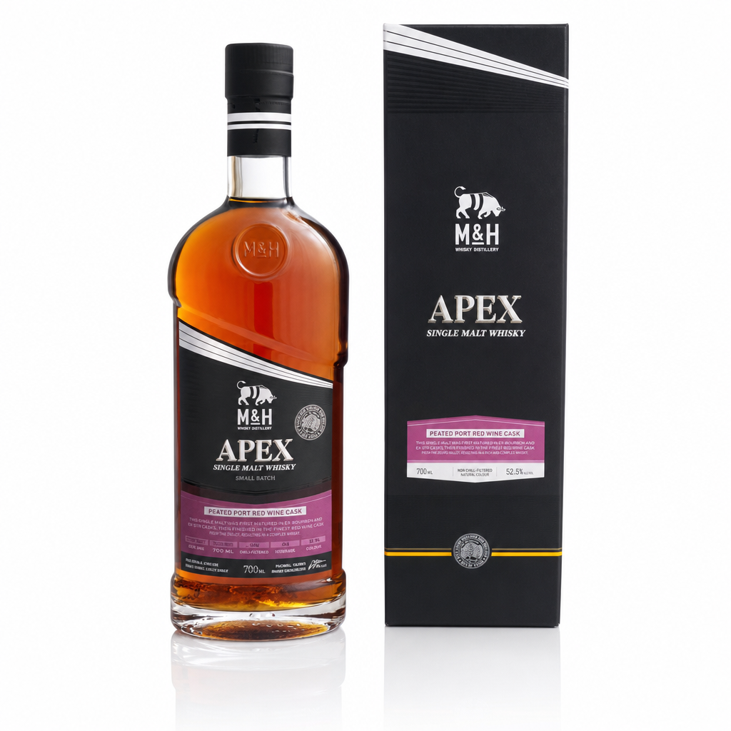 M&H APEX Peated Fort. Red Wine Cask