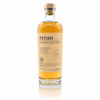 Flasche Arran Single Malt Scotch Whisky, 10 Jahre, 700 ml, 46% Vol., natürliche Farbe.